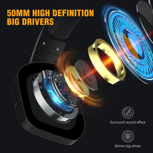 سماعة رأس للألعاب RGB سلكية للكمبيوتر، سماعة رأس PS4
