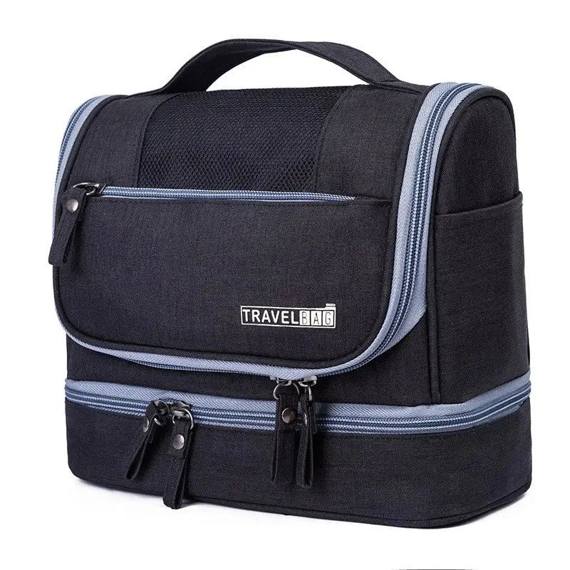 Large Travel Cosmetic Bag with Waterproof Hanging Hook © Velora