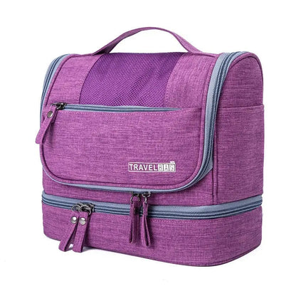 Large Travel Cosmetic Bag with Waterproof Hanging Hook © Velora