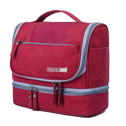 Large Travel Cosmetic Bag with Waterproof Hanging Hook © Velora