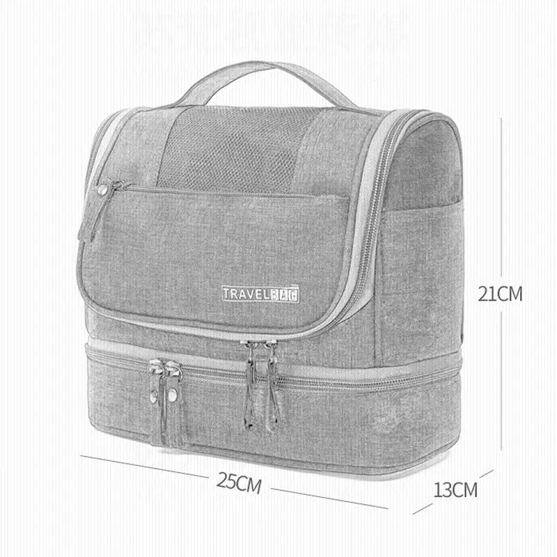 Large Travel Cosmetic Bag with Waterproof Hanging Hook © Velora
