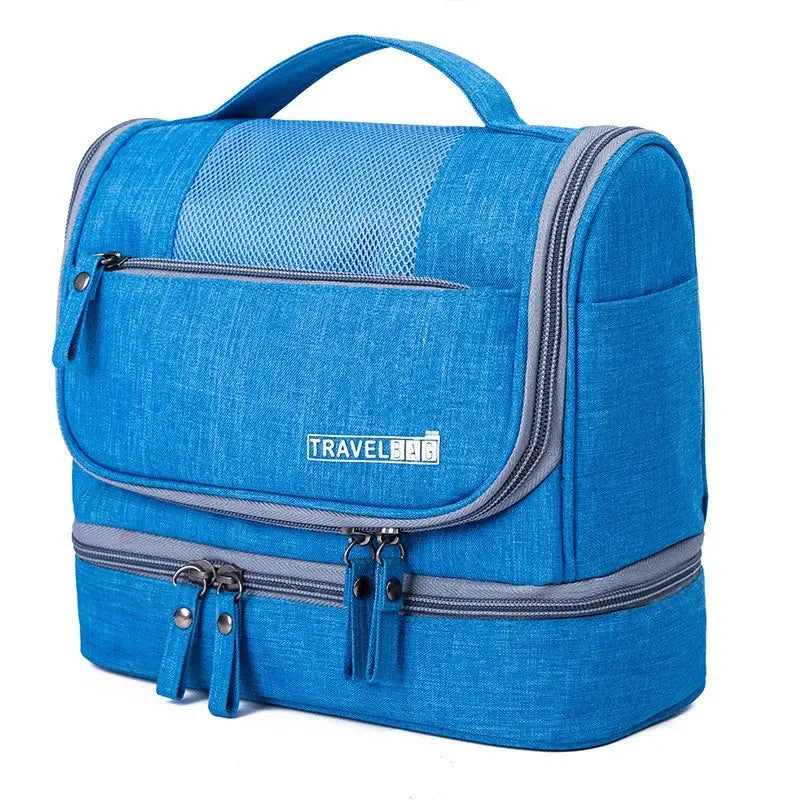 Large Travel Cosmetic Bag with Waterproof Hanging Hook © Velora