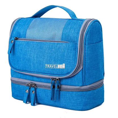 Large Travel Cosmetic Bag with Waterproof Hanging Hook © Velora