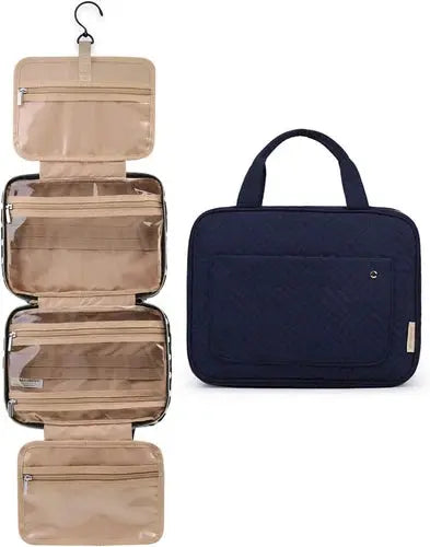 Large Travel Cosmetic Bag with Waterproof Hanging Hook © Velora